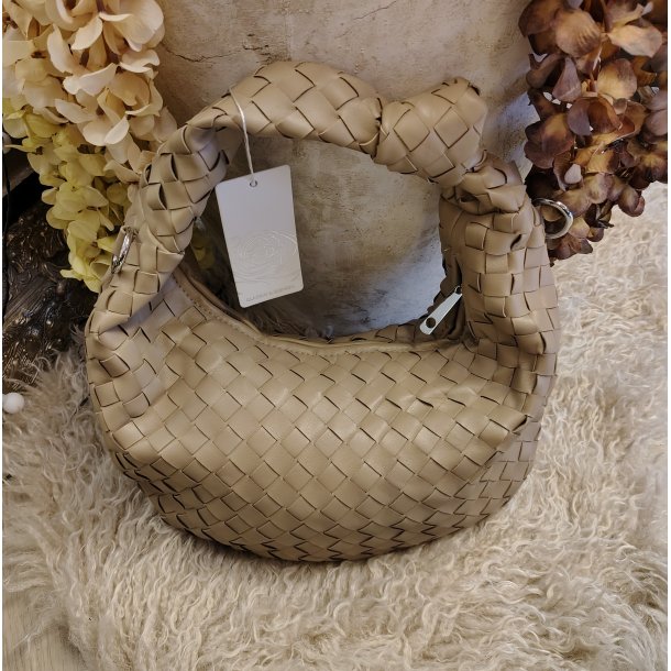 Flet taske beige