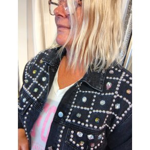 Denim jakke - sort - Amy &Clo