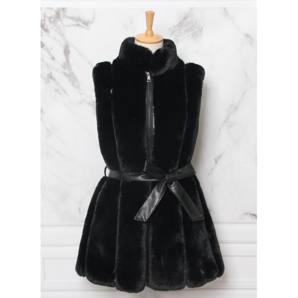 Fake fur - Vest black