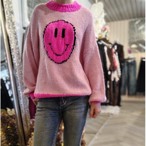 Strik - Smiley Rosa