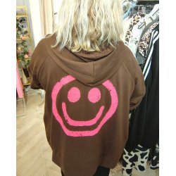 Sweat - brun med smiley